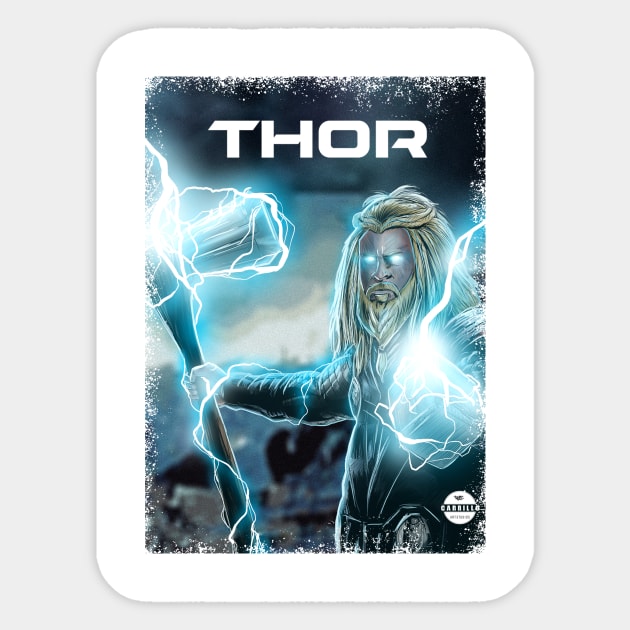 Thor Sticker by carrillo_art_studios